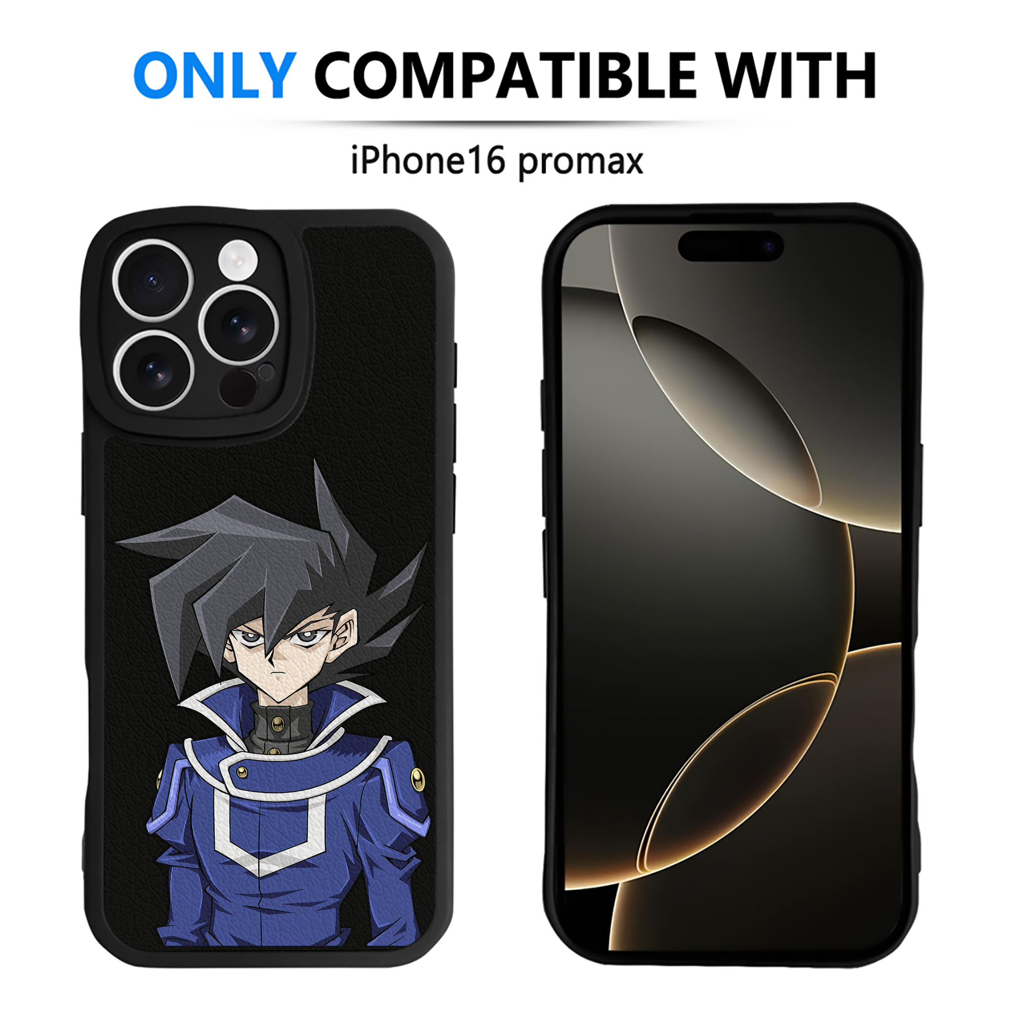 （画像用） 遊☆戯☆王 Yu-Gi-Oh! 【iPhone 16シリーズ対応】シリコンスマホケース（レザー調） 材質：シリコン